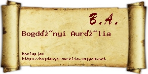 Bogdányi Aurélia névjegykártya